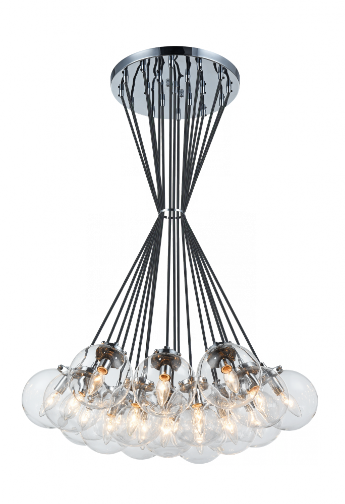 Matteo Lighting The Bougie 19-Light Chandelier Chrome