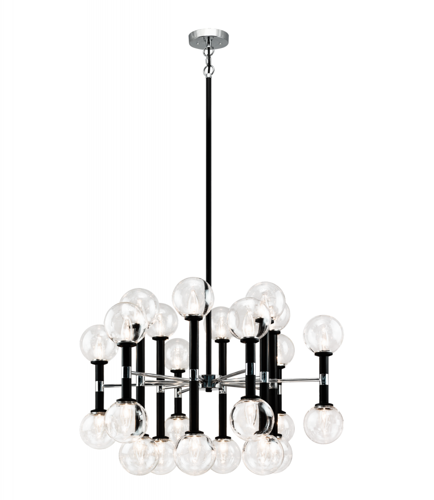 Matteo Lighting Stellar 24-Light Chandelier Black