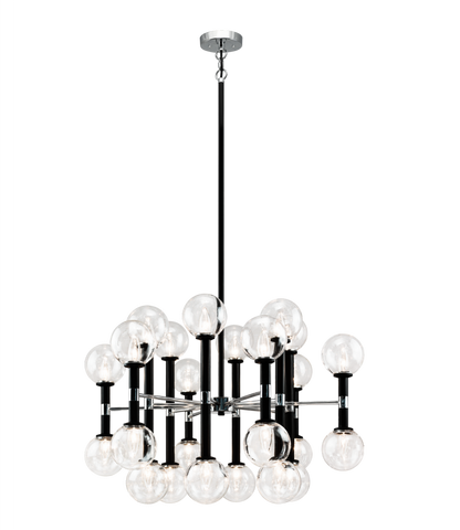 Matteo Lighting Stellar 24-Light Chandelier Black
