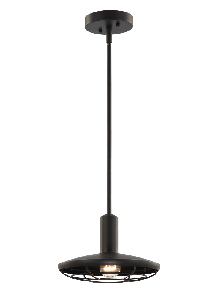 Matteo Lighting Compton 11-in Pendant Black, Matte Black