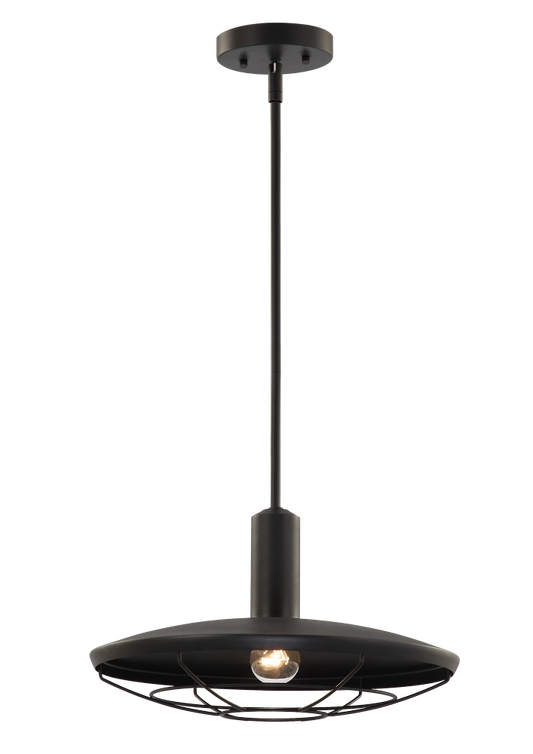 Matteo Lighting Compton 16-in Pendant Matte Black