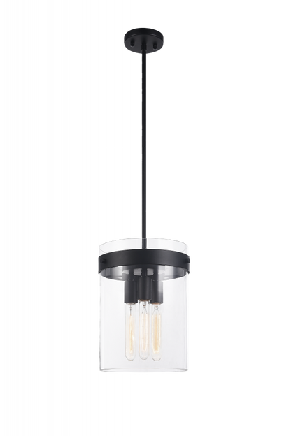 Matteo Lighting Zale 3-Light Pendant Black