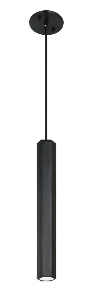 Matteo Lighting Rowan 16-in LED Mini Pendant Black, Oxidized Black