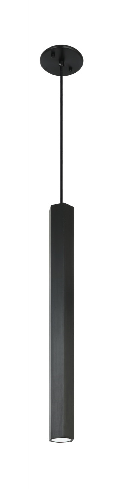 Matteo Lighting Rowan 25-in LED Mini Pendant Black, Oxidized Black