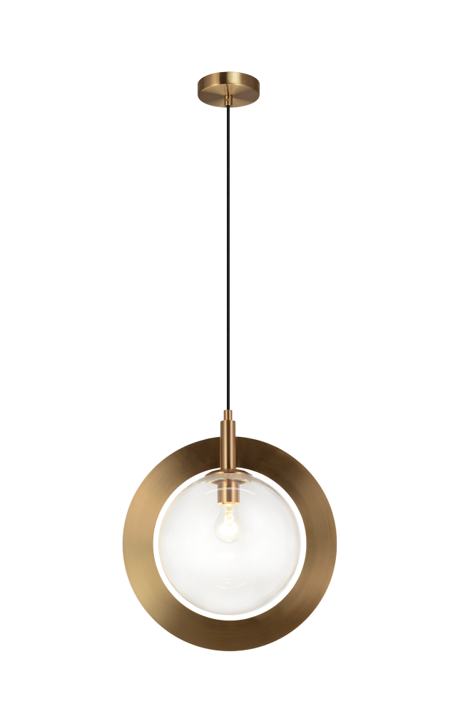 Matteo Lighting Astro 10-in Pendant Aged Brass