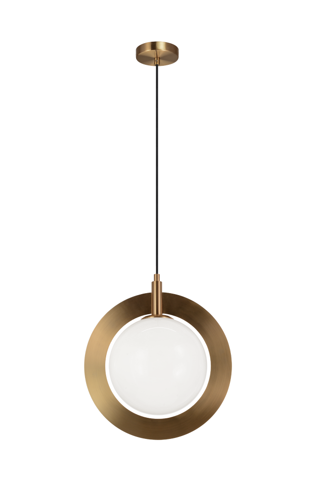 Matteo Lighting Astro 10-in Pendant Aged Brass