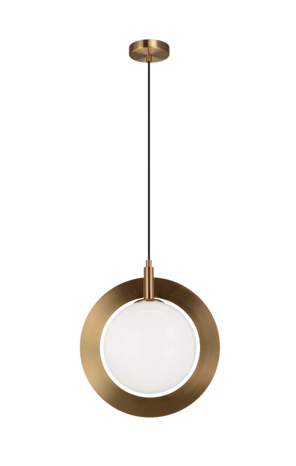 Matteo Lighting Astro 10-in Pendant Aged Brass
