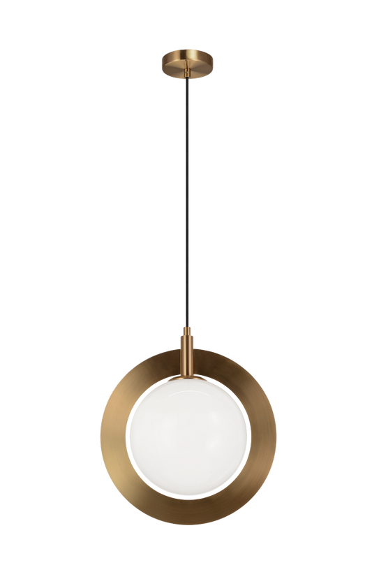 Matteo Lighting Astro 10-in Pendant Aged Brass