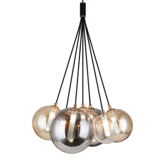 Matteo Lighting Magma 3-Light LED Pendant Black
