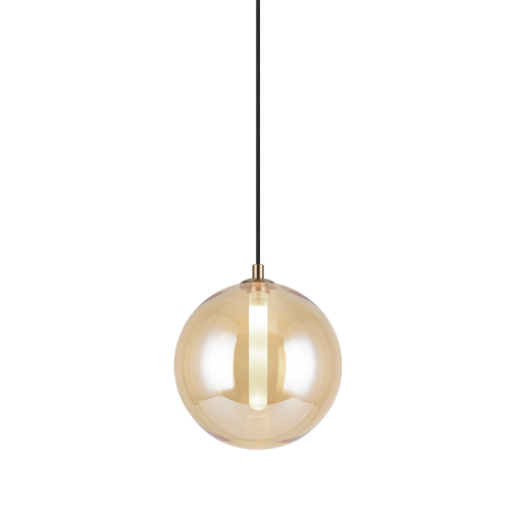 Matteo Lighting Magma 9-in LED Pendant Yellow, Amber