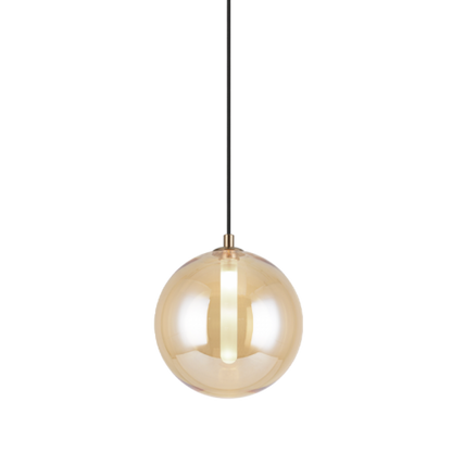 Matteo Lighting Magma 9-in LED Pendant Yellow, Amber
