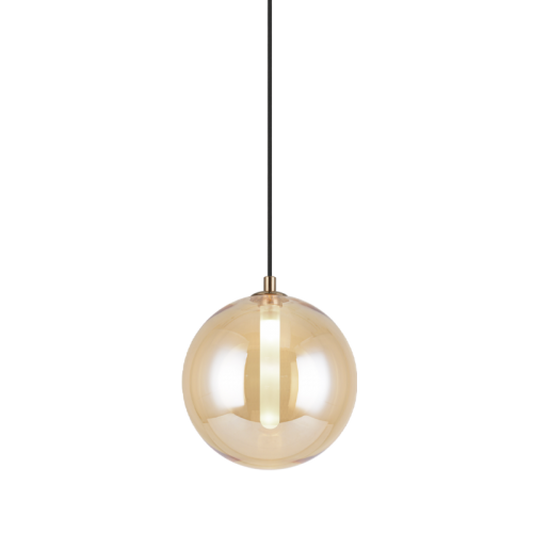 Matteo Lighting Magma 9-in LED Pendant Yellow, Amber