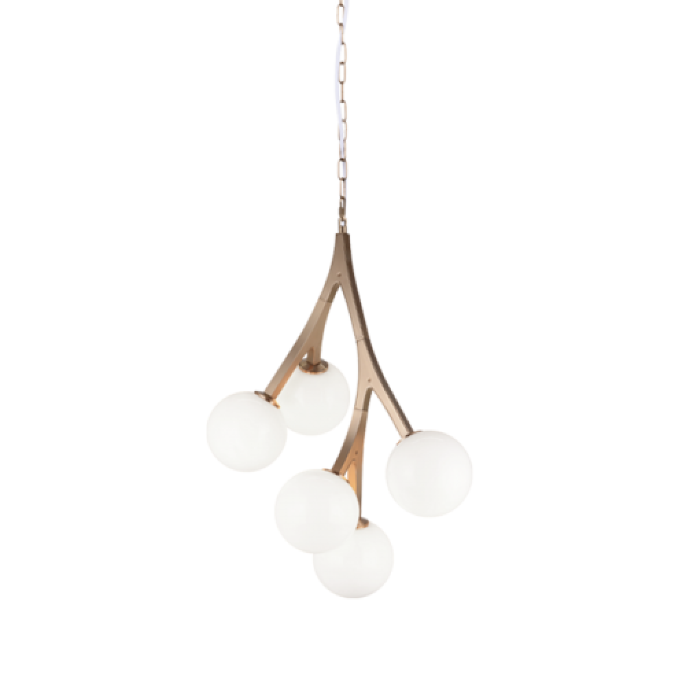 Matteo Lighting Rami 5-Light 18-in Pendant Aged Brass