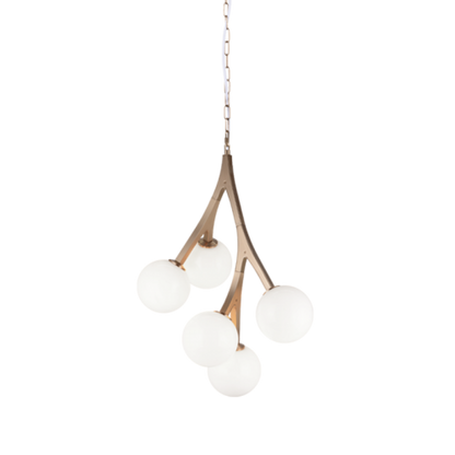 Matteo Lighting Rami 5-Light 18-in Pendant Aged Brass