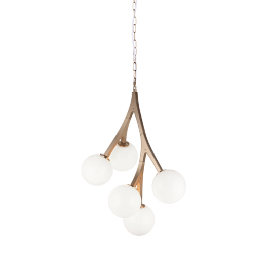 Matteo Lighting Rami 5-Light 18-in Pendant Aged Brass
