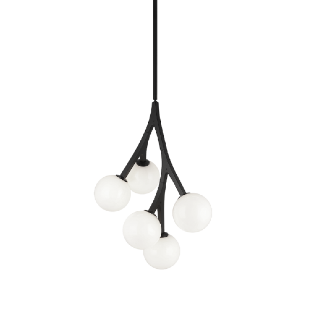 Matteo Lighting Rami 5-Light 18-in Pendant Black