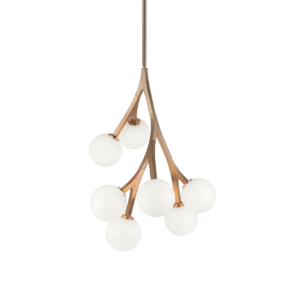 Matteo Lighting Rami 7-Light Pendant Aged Brass