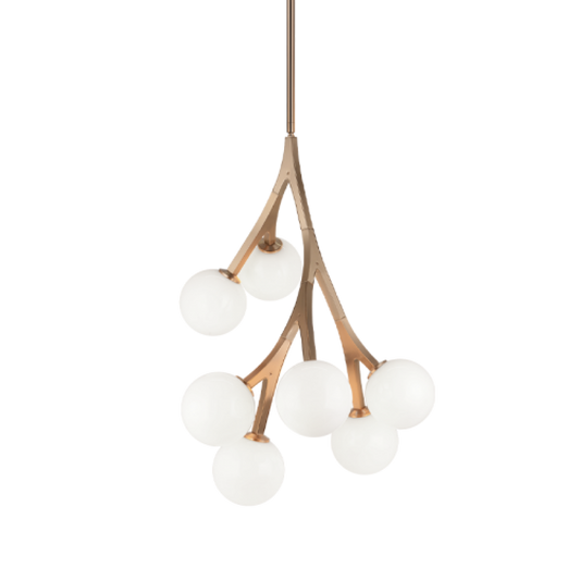Matteo Lighting Rami 7-Light Pendant Aged Brass