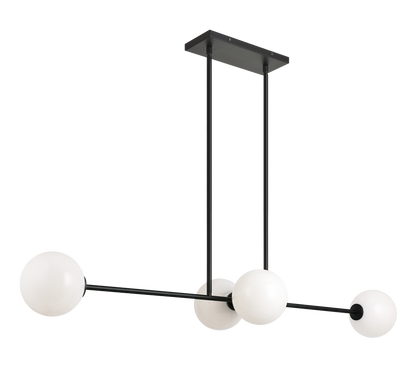 Matteo Lighting Novo 4-Light 48-in Linear Pendant Black