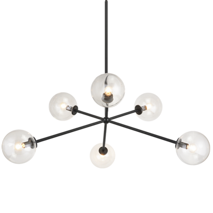 Matteo Lighting Novo 6-Light 35-in Chandelier Black