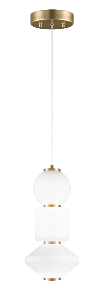 Matteo Lighting Dango 13-in LED Mini Pendant Oxidized Gold