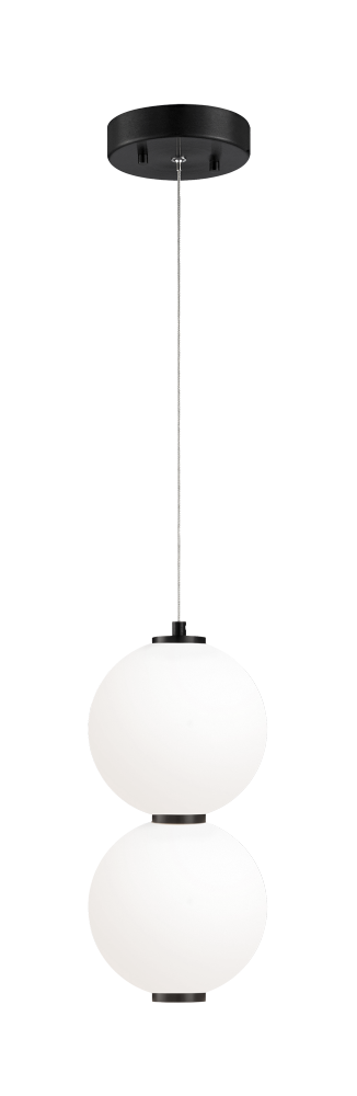 Matteo Lighting Dango 13.4 LED Globe Pendant Oxidized Black