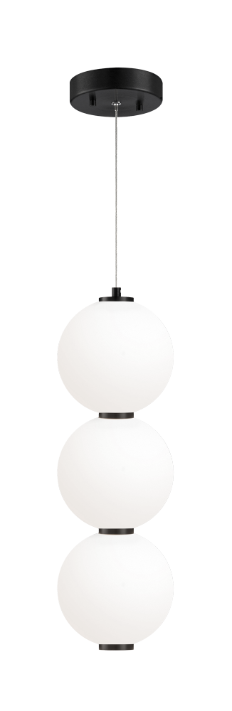 Matteo Lighting Dango 20-in LED Globe Pendant Oxidized Black
