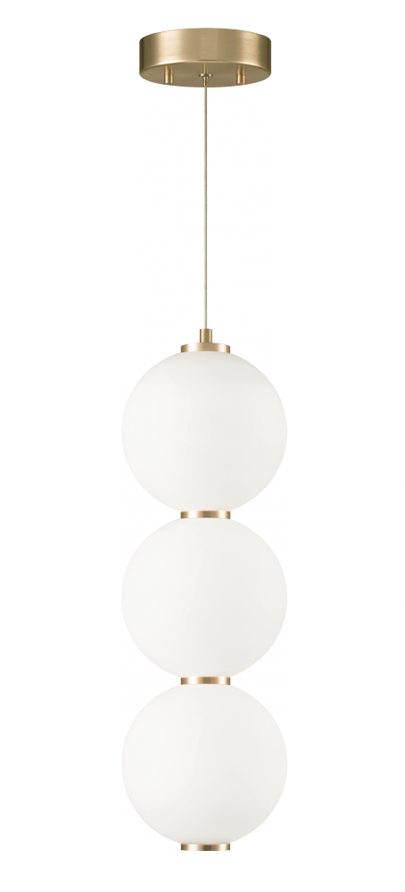 Matteo Lighting Dango 1-Light Pendant in Oxidized Gold with Frosted Glass, 6 3/8" Dia. (C82431OG)