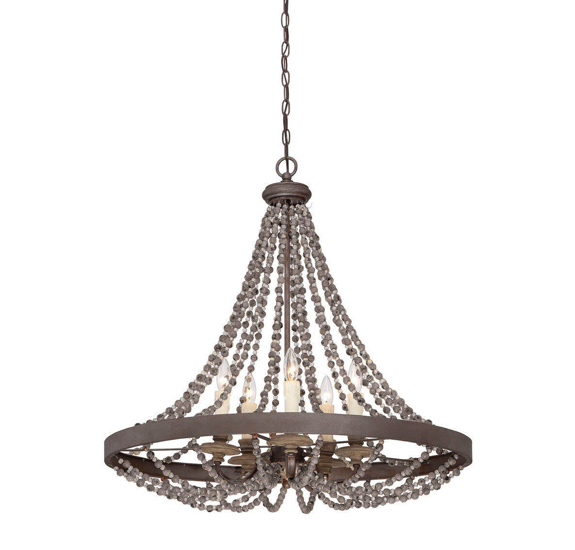 Savoy House Mallory 5-Light Pendant Fossil Stone
