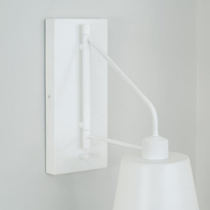 Capital 1-Light Modern Metal Sconce in White