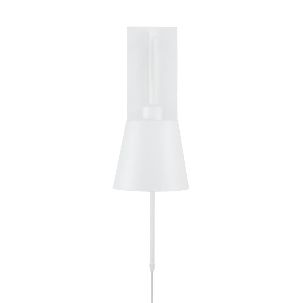 Capital 1-Light Modern Metal Sconce in White