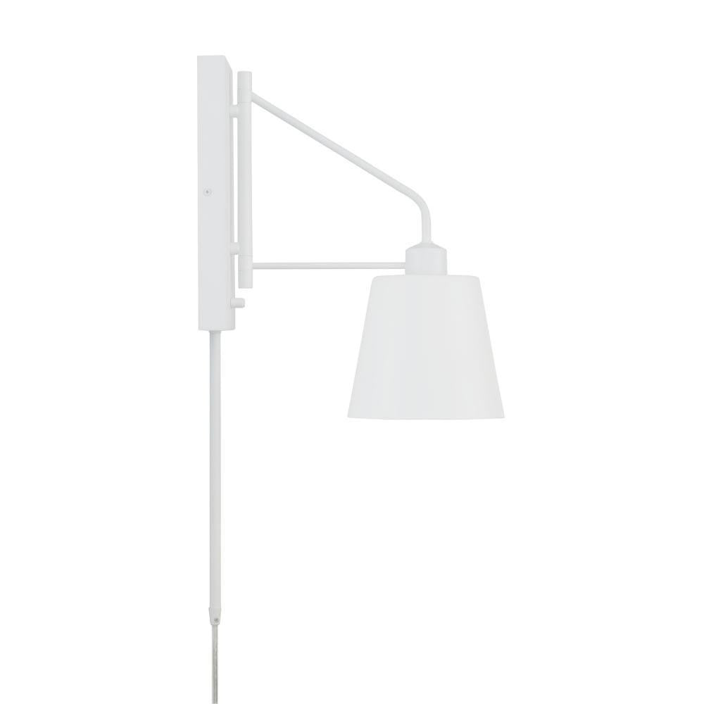 Capital 1-Light Modern Metal Sconce in White