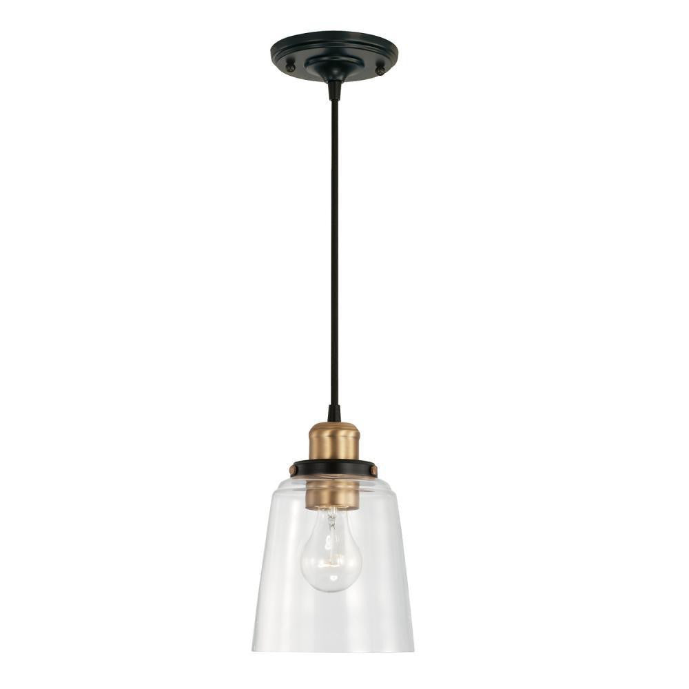 Capital Fallon Pendant Aged Brass and Black