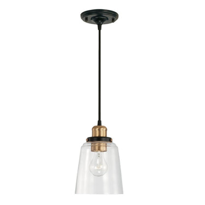 Capital Fallon Pendant Aged Brass and Black