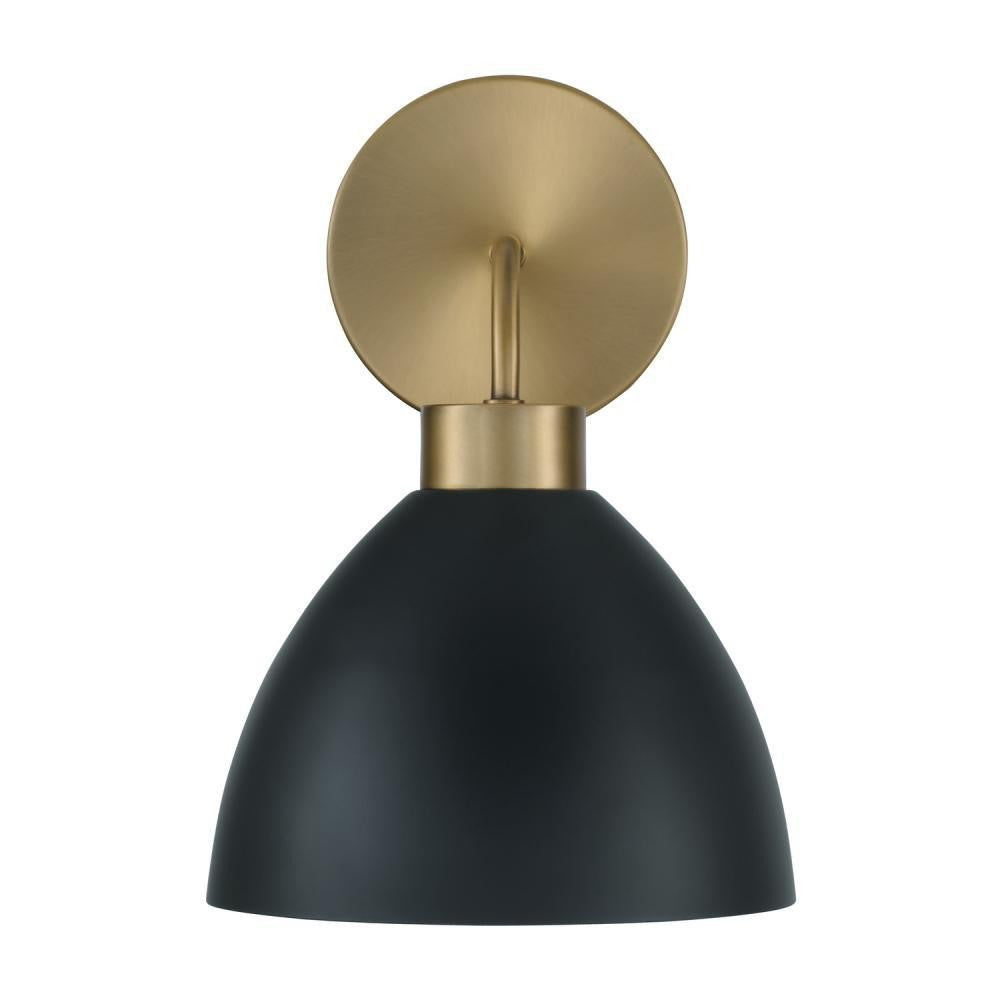 Capital Ross Wall Sconce Aged Brass and Black