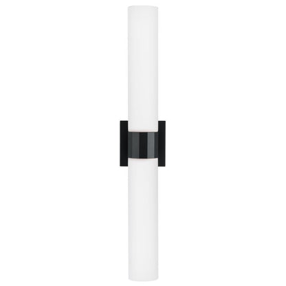 Capital 2-Light Dual Sconce in Matte Black with Soft White Glass
