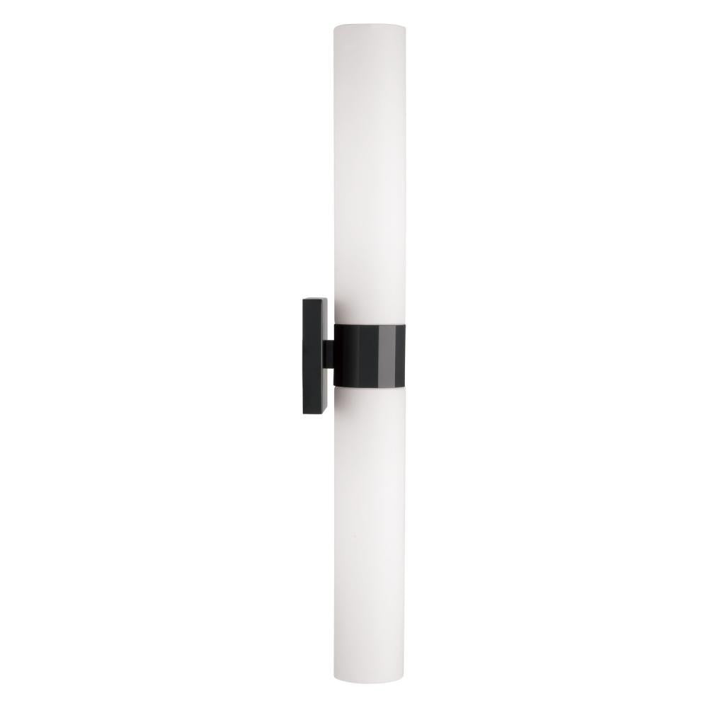 Capital 2-Light Dual Sconce in Matte Black with Soft White Glass
