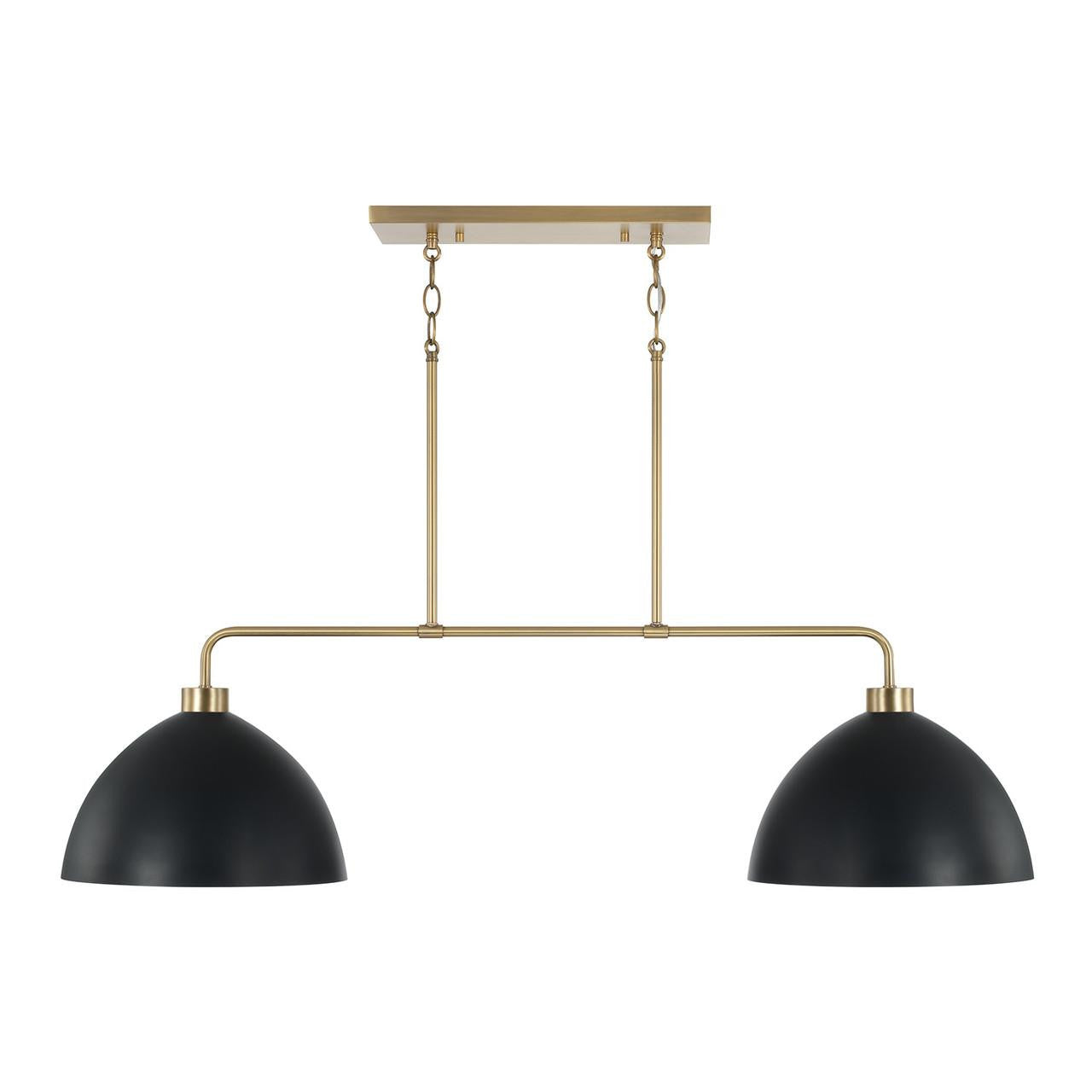 Capital Ross Linear Chandelier Aged Brass and Black