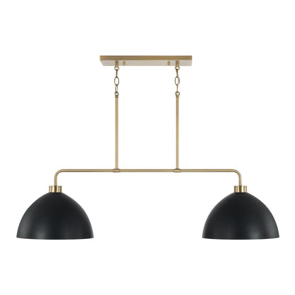 Capital Ross Linear Chandelier Aged Brass and Black