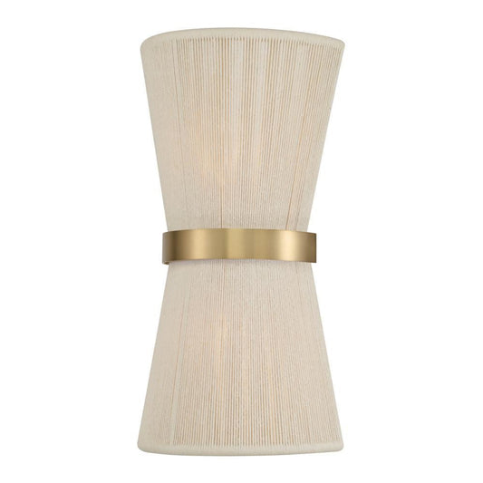 Capital Cecilia Wall Sconce Bleached Natural Rope and Patinaed Brass