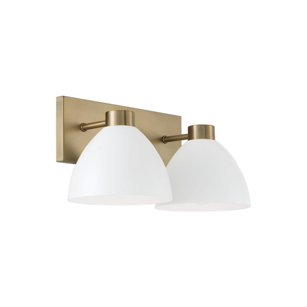 Capital Ross Vanity Light Aged Brass and White
