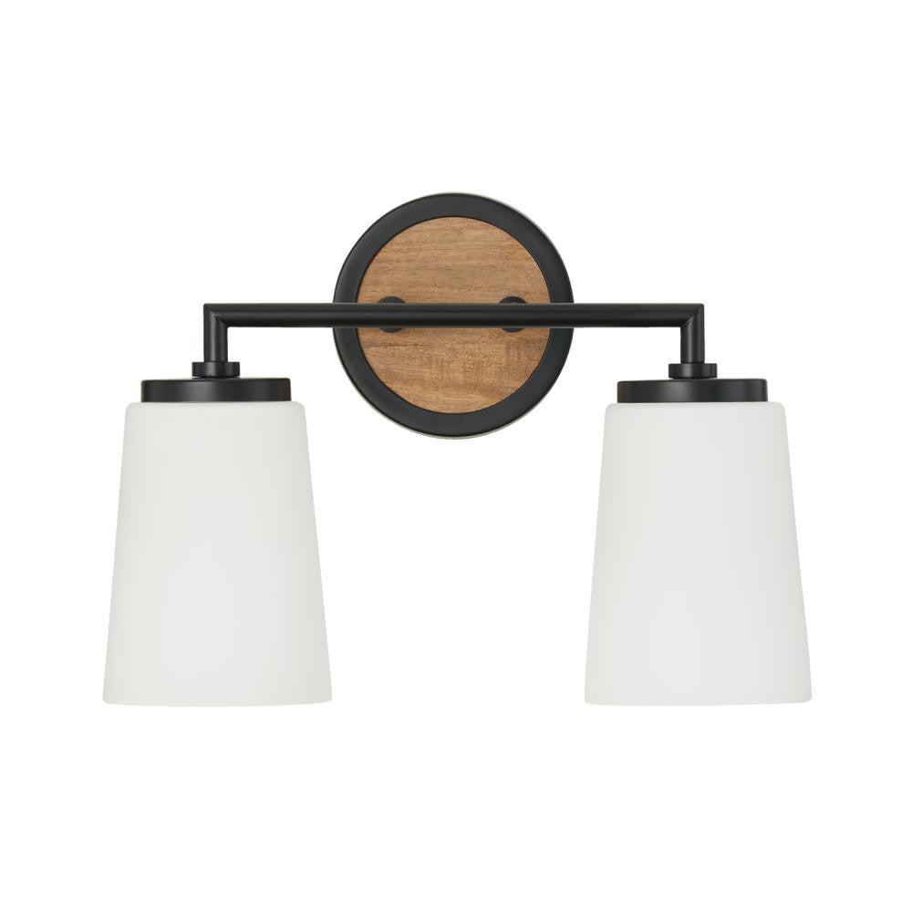 Capital Jonah Vanity Light Light Wood and Matte Black