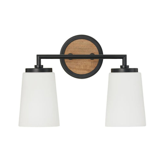 Capital Jonah Vanity Light Light Wood and Matte Black