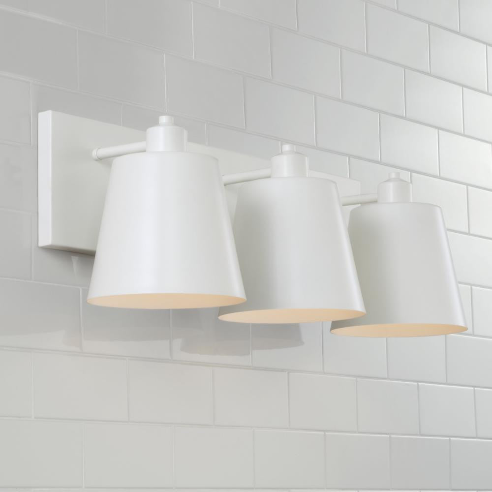 Capital 3-Light Modern Metal Vanity in White