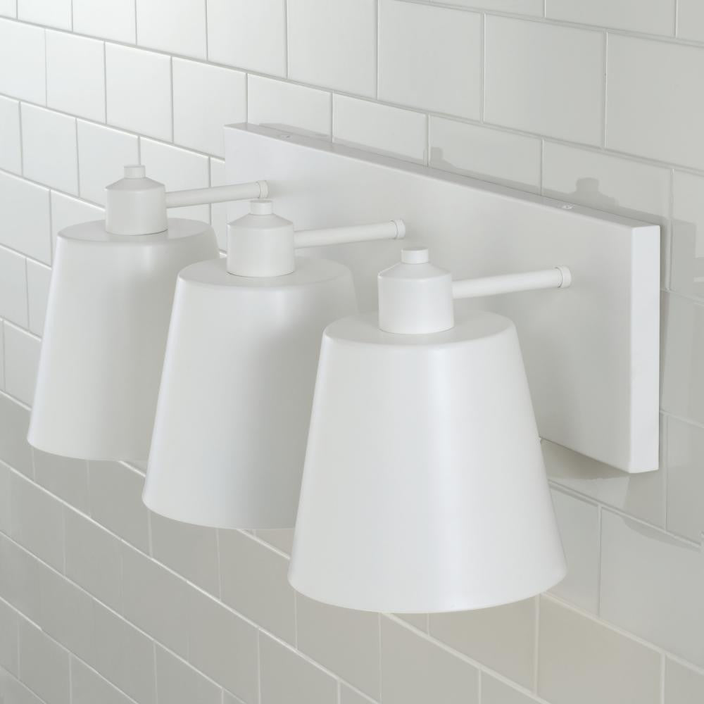 Capital 3-Light Modern Metal Vanity in White