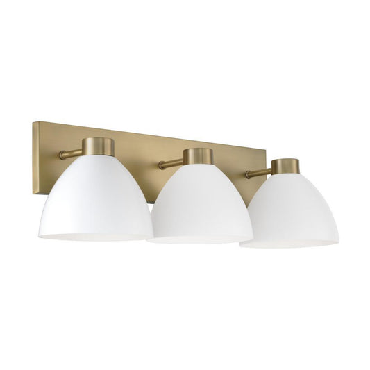 Capital Ross Vanity Light Aged Brass and White