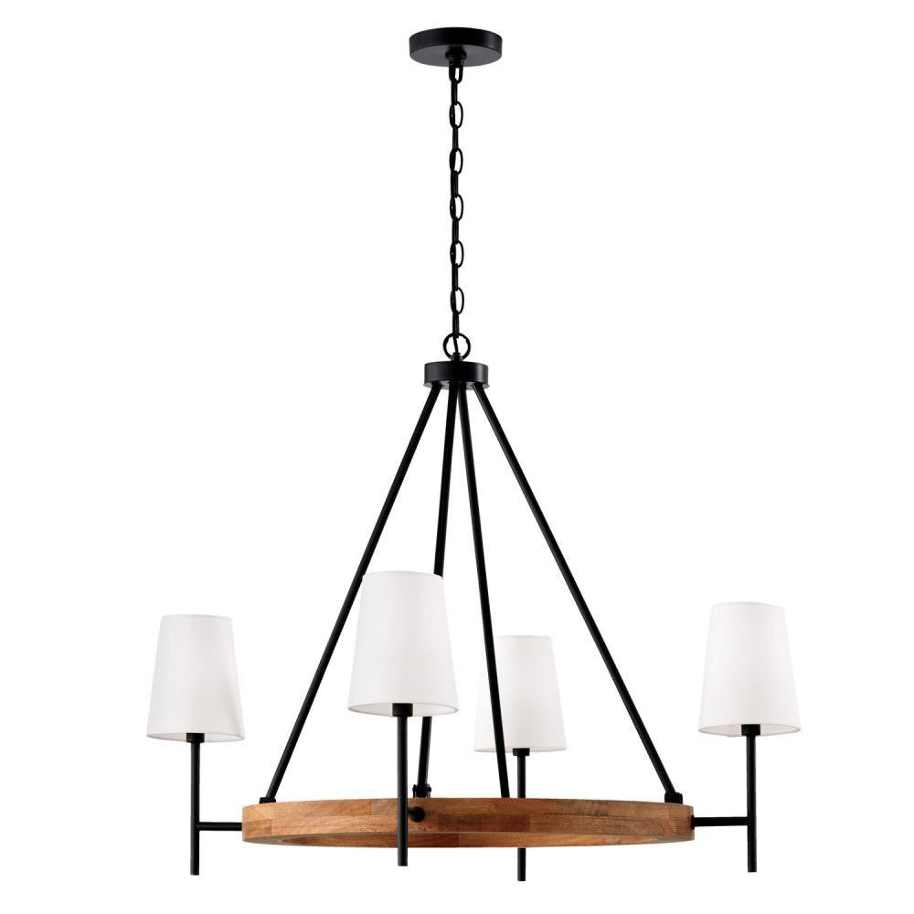 Capital Jonah Chandelier Light Wood and Matte Black