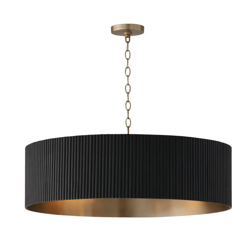 Capital Donovan Chandelier Black Stain and Matte Brass