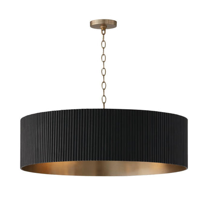 Capital Donovan Chandelier Black Stain and Matte Brass