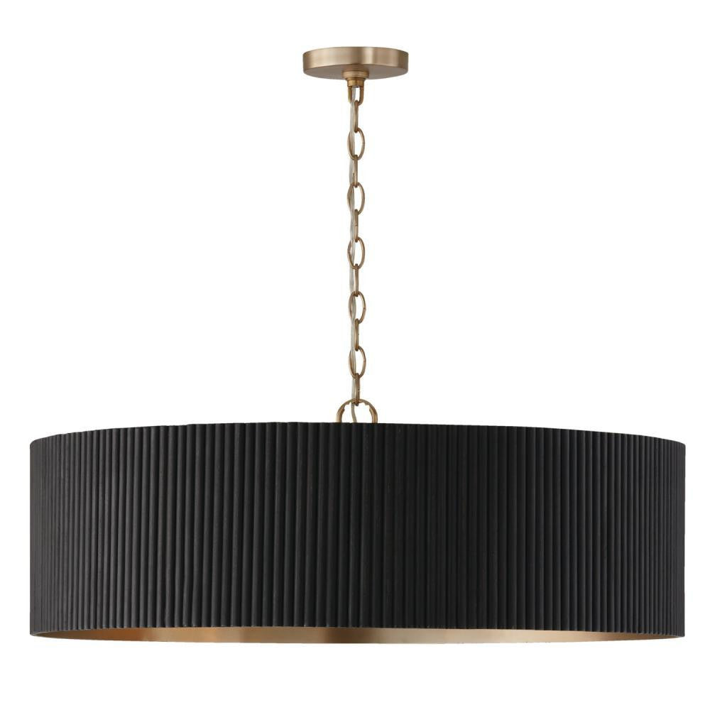 Capital Donovan Chandelier White Wash and Matte Brass
